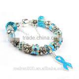 New Arrive European Fashion Charm Murano Glass Bead Bracelet thumbnail-1