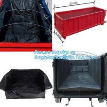 Extra Lagrge Woven PE Drawstring Dumpster Container 20 Yard Drawstring Black Dumpster Container Liners for Bagplastics thumbnail-5