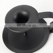 Оптовая металлическая подставка для свечей черного цвета из железа, французская тарелка для свечей, круглая подставка для свечей для украшения вечеринок и интерьера дома thumbnail-5