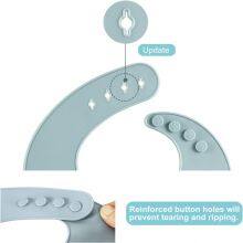 Soft Adjustable Baby Silicone Feeding Set Bubs Custom Logo Baby Bibs thumbnail-2