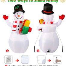 1.5M/5ft Christmas Snowman Inflatable Blow Up With LED Lights Yard Decoration Christmas Outdoor