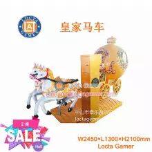 Guangdong Zhongshan Tai Le Play Children's rocking car rocking machine luxury transfer horse royal carriage double coin rocking car (LT-KD12)