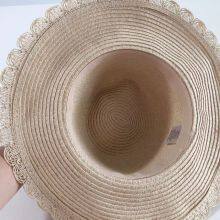 Summer Women's Sweet and Fresh Lace Straw Hat Korean Version Versatile Sunscreen Casual Hat thumbnail-4