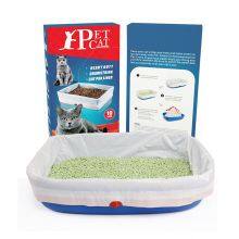 China Factory Custom Size Corn Starch Degradable Drawstring Cat Litter Bag Garbage Bag for Cats Compostable Cat Litter Liner thumbnail-2