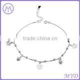 Fashion Jewelry Gold Plated Color Enamel Cherry Banana Fruit Charms Chain Girls Anklet thumbnail-5