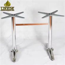 Hot Sale Low Price Double Legs Steel Pipe Table Base 304# Stainless Steel Table Frame thumbnail-3