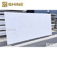 Horizon Kitchen Countertop Slab Artificial Calacatta White Silica Quartz Stone Quartz Slab Widely Used thumbnail-4