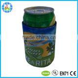Green Neoprene Tube Can Cooler With Silk Screen Printing Logo thumbnail-3