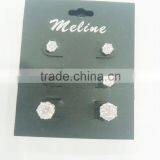 TRIO EARRING,CRYSTAL CZ STONE thumbnail-1