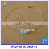 Сережки из стерлингового серебра 925 пробы с тремя маленькими опальными бусинами thumbnail-4