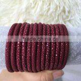 Genuine Purple Green Orange Blue Black Stingray Leather Bracelet Stingray Jewelry Cord for Gift thumbnail-6