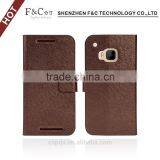 Factory Price Magnetic Closure Shockpoof Leather Flip Cover for HTC One M9 With Stand