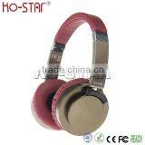 Mobile accessories top quality leather headband soft touching stereo noise cancelling headphone