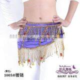 Velvet Purple Belly Dance Coin Belt thumbnail-1