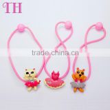 custom resin pink shape nylon kids custom printed elastic hair band for girl