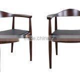Wooden Restaurant Dining Leather Chairs for Sale thumbnail-4