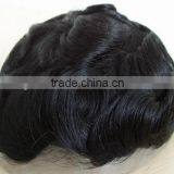 High quality brazilian hair full lace toupee hair pieces with bleached knots for men