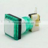 square green plastic push button switch electric pushbutton switch Momentary with LED light