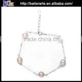 925 Sterling Silver Heart Shape Amethyst Box Chain Heart Bracelet thumbnail-6