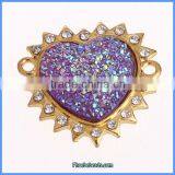 Wholesale Heart Shape Rhinestone Jewelry Findings And Components OMC-044D thumbnail-1