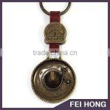 Custom Souvenir Gift Brass Maxico Hat Shape Keychain thumbnail-2