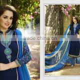 UNSTITCHED SALWAR KAMEEZ WITH PLAZZO PANTS FOR WOMENS IN WHOLESALE