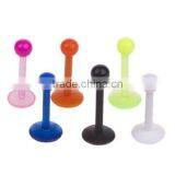 Flexible Labret Neon Colors UV Bioplast 16G Piercing Monroe thumbnail-1