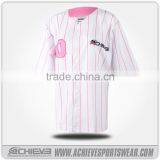 Custom Design and Printing Factory Supply Woman Baseball Jersey thumbnail-3
