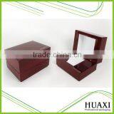 Red Brown Wooden Luxury Wrist Watch Display Box