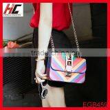 Wholesale Hot Sale Beautiful Rainbow pu Leather Bag for Girls thumbnail-1