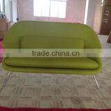 funny modern three seat leisure sofa with metal legs for living room