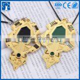 Custom Metal Craft Feather Shape Necklace Pendant thumbnail-6