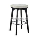 BS008A Leather Wood Bar Stool