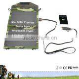 18cm Foldable Solar Power Bank with Charger:mini usb portable solar panel charger