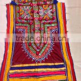 Indian Banjara girl dress yoke mirror work tribal nomad dress