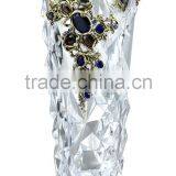 RORO Venice Enamel Pewter Crystal Glass Decorative Vase