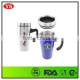 16oz Thermos Double Wall Stainless Steel Office Cup With Handle thumbnail-3