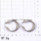 Special Shape Classical Style High Imitation Silver Stainless Steel Hoop Earrings for Women thumbnail-2