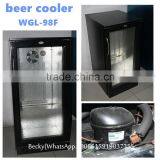 Air Cool Glass Door Refrigerator With Low Noise Compressor