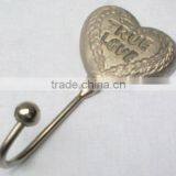 Cast Iron Hooks for Clothes With Nickel Plated