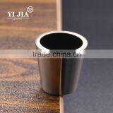 1 1/9 Inch Barrel Shape Brushed Nickel Jet Black Crystal Knob With Zinc Base thumbnail-3