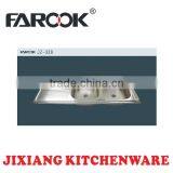 120x50 Layon Double Bowl Single Tray Stainless Steel Kitchen Sink thumbnail-1