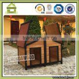 SDD12L Twindoor Garden Decorative Wooden Dog House thumbnail-1