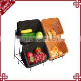 S&D Cheap Plastic Big Round Wicker Basket thumbnail-1