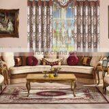 Arabia Royal Style Living Room Corner Sofa,Chesterfield Fabric Corner Sofa,Luxury Leisure Chair & Craving Wood Coffee Table thumbnail-1