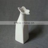 Japanese Mini Ceramic Paiting Vase Colored White Stoneware Bud Vase thumbnail-1