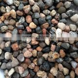 unpolished Natural Mixed Color flat River Pebble Stone