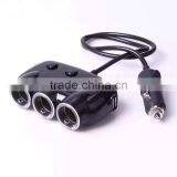 5V 1A 2.1a 3socket Usb Car Charger With Cable for GPS Led Light thumbnail-1