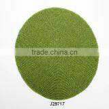 Glass Bead Place Mats in Round Shape and Green Colour Available in More Colours and Patterns thumbnail-1
