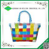 Handmade Plastic Strap Woven Basket for Shopping thumbnail-1